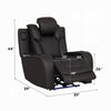Pija Power Motion Recliner with Storage | USB & LED Lighting | Dark Gray