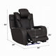 Pija Power Motion Recliner with Storage | USB & LED Lighting | Dark Gray