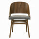 Dio Dining Side Chair Set of 2 | Open Cut Curved Back | Walnut Brown