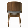 Dio Dining Side Chair Set of 2 | Open Cut Curved Back | Walnut Brown