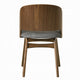 Dio Dining Side Chair Set of 2 | Open Cut Curved Back | Walnut Brown