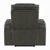 Neja Power Motion Recliner Chair | LED and USB | Dark Gray Faux Leather