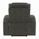 Neja Power Motion Recliner Chair | LED and USB | Dark Gray Faux Leather