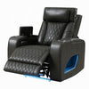 Neja Power Motion Recliner Chair | LED and USB | Dark Gray Faux Leather