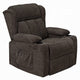 Leu Power Motion Recliner Chair with Lift | Wide Tufting | Brown Linen
