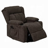 Leu Power Motion Recliner Chair with Lift | Wide Tufting | Brown Linen