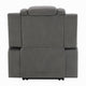 Jeju Power Motion Recliner with Power Headrest | LED | Gray Faux Leather
