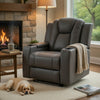 Jeju Power Motion Recliner with Power Headrest | LED | Gray Faux Leather