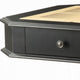 Boen Backgammon Game Table | 1 Drawer | 28" Top | Black Turned Base