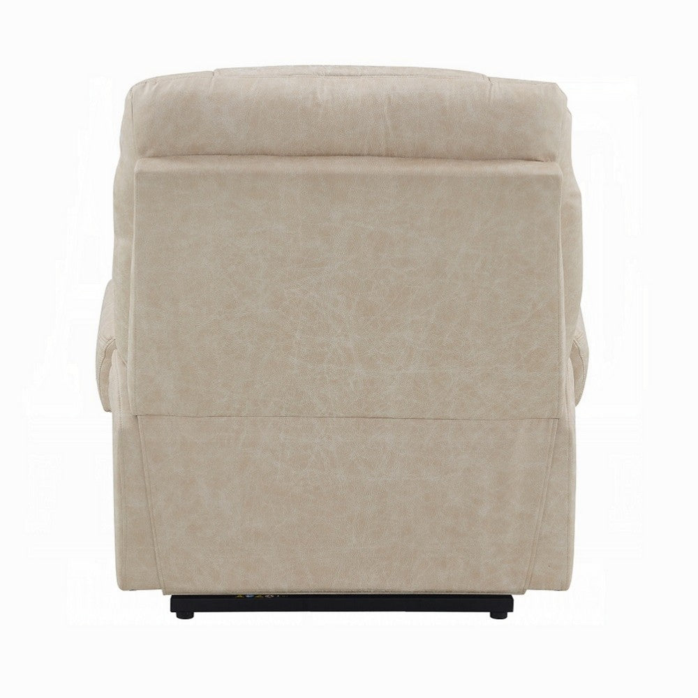 Aira Power Lift Recliner Chair | Heat & Massage Functions | Ivory Microfiber