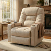 Aira Power Lift Recliner Chair | Heat & Massage Functions | Ivory Microfiber