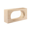 Pia Console Table | Oval Cutout Center | Beige Travertine Stone 59"