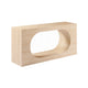 Pia Console Table | Oval Cutout Center | Beige Travertine Stone 59"