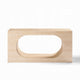 Pia Console Table | Oval Cutout Center | Beige Travertine Stone 59"
