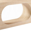 Pia Console Table | Oval Cutout Center | Beige Travertine Stone 59"