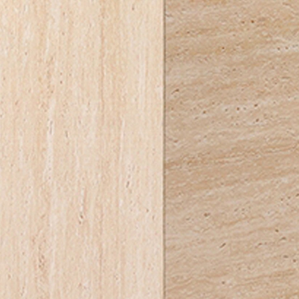 Pia Console Table | Oval Cutout Center | Beige Travertine Stone 59"