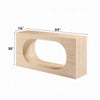 Pia Console Table | Oval Cutout Center | Beige Travertine Stone 59"