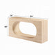 Pia Console Table | Oval Cutout Center | Beige Travertine Stone 59"