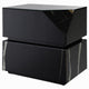 Ishi Side End Table | Faceted Marble Grain | Black Mirrored Glass 24"