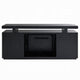 TV Stand Media Cabinet w Firecore LED Fireplace | 2 Doors | Black Glass 59"