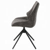 Maik Swivel Side Chair Set of 2 | Wingback | Star Iron Base | Brown Chenille