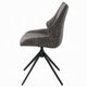 Maik Swivel Side Chair Set of 2 | Wingback | Star Iron Base | Brown Chenille