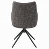 Maik Swivel Side Chair Set of 2 | Wingback | Star Iron Base | Brown Chenille