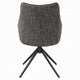 Maik Swivel Side Chair Set of 2 | Wingback | Star Iron Base | Brown Chenille
