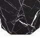 Kia Side End Table | Modern Hex Drum Shape | Faceted Black Glass 19"