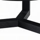 Kia Coffee Table | Round Marble Top & Three Leg Wood Base | Black 32"