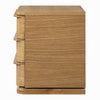 Sery 3 Drawer Nightstand | Minimalist Lip Handles | Oak Brown Wood 26"