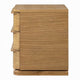 Sery 3 Drawer Nightstand | Minimalist Lip Handles | Oak Brown Wood 26"