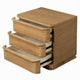 Sery 3 Drawer Nightstand | Minimalist Lip Handles | Oak Brown Wood 26"