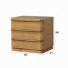 Sery 3 Drawer Nightstand | Minimalist Lip Handles | Oak Brown Wood 26"