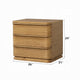 Sery 3 Drawer Nightstand | Minimalist Lip Handles | Oak Brown Wood 26"
