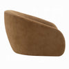 Sery Swivel Barrel Chair | Foam Padded Chocolate Brown Suede Upholstery