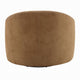 Sery Swivel Barrel Chair | Foam Padded Chocolate Brown Suede Upholstery