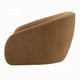 Sery Swivel Barrel Chair | Foam Padded Chocolate Brown Suede Upholstery