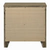 Cera Nightstand | 2 Drawers Bronze Handles | Antique White Oak Tone Wood