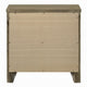 Cera Nightstand | 2 Drawers Bronze Handles | Antique White Oak Tone Wood