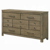 Cera Wide Dresser | 7 Drawers | Bronze Handles | Antique White Oak Tone Wood