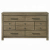 Cera Wide Dresser | 7 Drawers | Bronze Handles | Antique White Oak Tone Wood