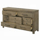 Cera Wide Dresser | 7 Drawers | Bronze Handles | Antique White Oak Tone Wood