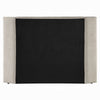 Seh Queen Size Platform Bed | Plush Beige Linen Upholstery | Low profile