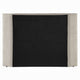 Seh Queen Size Platform Bed | Plush Beige Linen Upholstery | Low profile