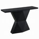 Kia Sofa Console Table | 47" Top | Geometric Pedestal Base | Black