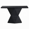 Kia Sofa Console Table | 47" Top | Geometric Pedestal Base | Black