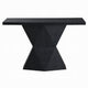 Kia Sofa Console Table | 47" Top | Geometric Pedestal Base | Black