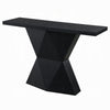 Kia Sofa Console Table | 47" Top | Geometric Pedestal Base | Black