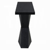 Kia Sofa Console Table | 47" Top | Geometric Pedestal Base | Black
